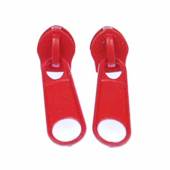 **NEW! RETRO ZIPPER Metal Stud EARRINGS - Emo Goth Punk Grunge - Picture 11 of 11